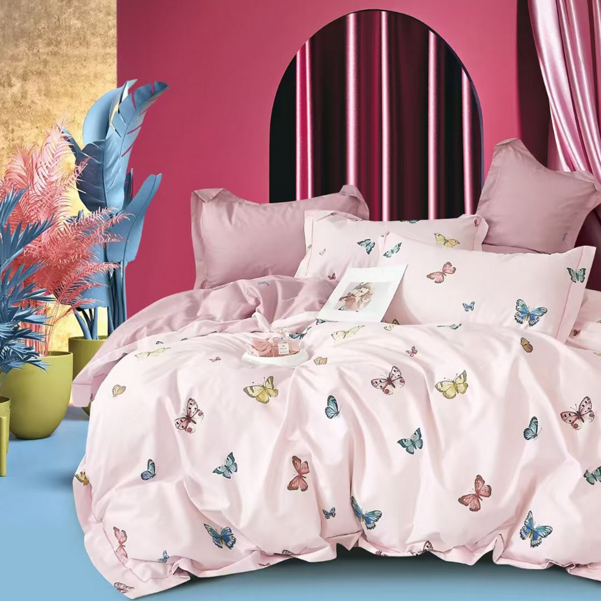 91家纺网 家纺一手货源 找家纺 （总）未来家居 JAMES KELLY （铂金凯丽）2025新款40支13376全棉印染铂金长绒棉四件套-系列8