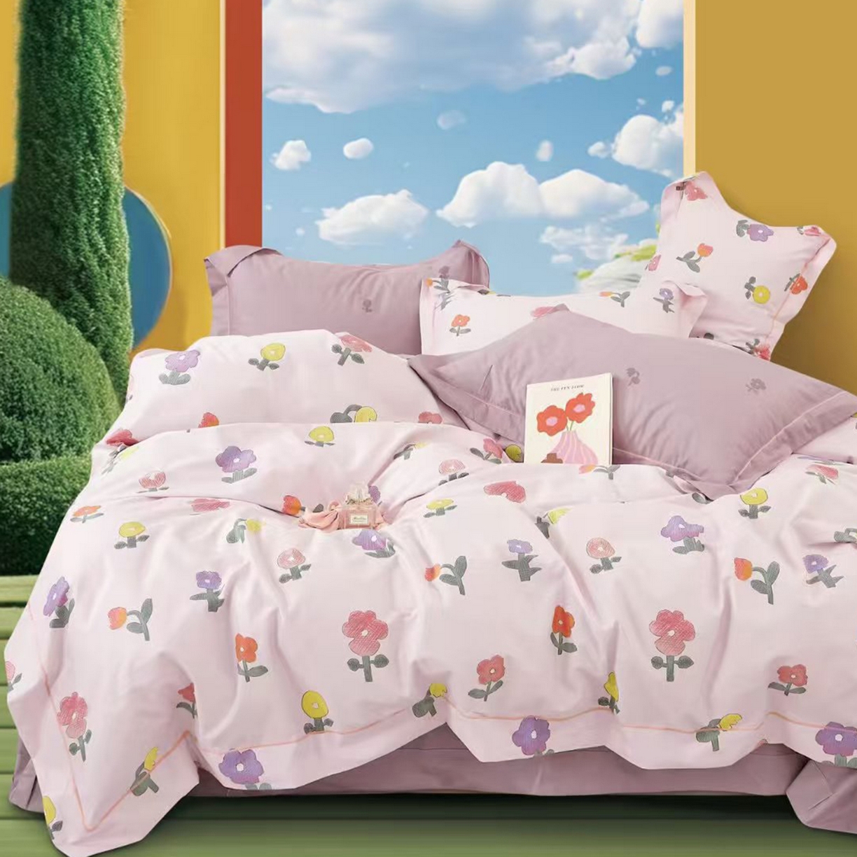 91家纺网 家纺一手货源 找家纺 （总）未来家居 JAMES KELLY （铂金凯丽）2025新款40支13376全棉印染铂金长绒棉四件套-系列8