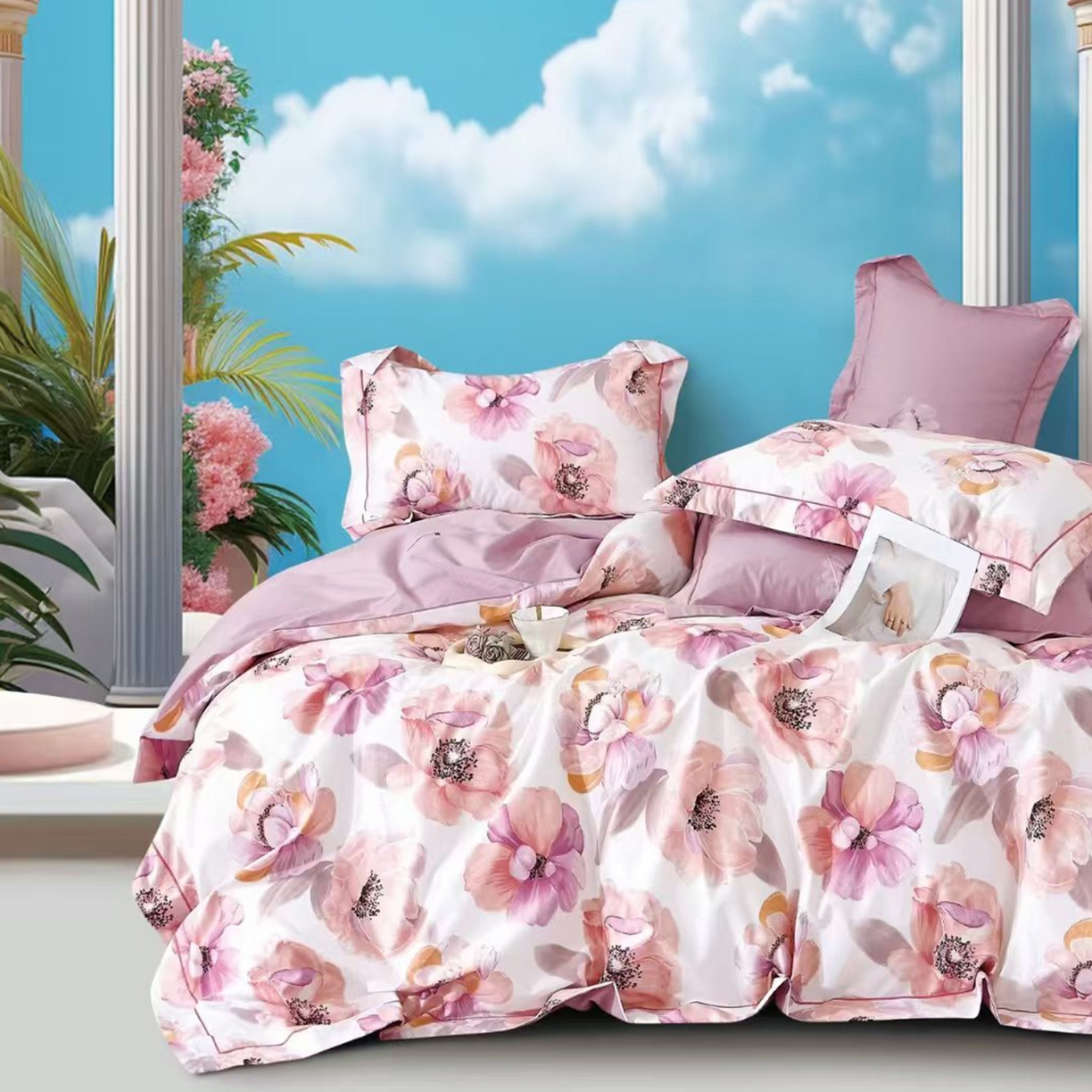 91家纺网 家纺一手货源 找家纺 （总）未来家居 JAMES KELLY （铂金凯丽）2025新款40支13376全棉印染铂金长绒棉四件套-系列8