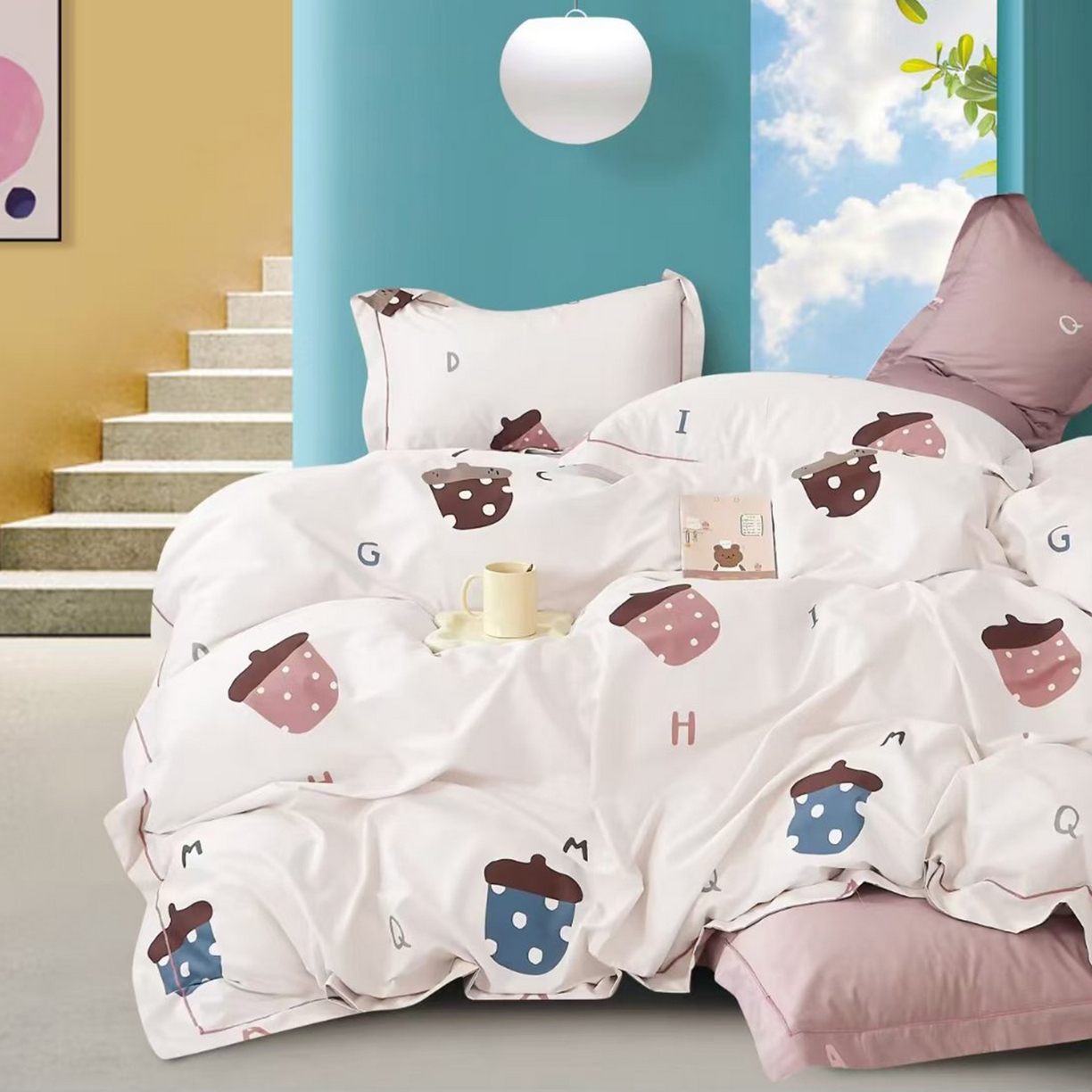 91家纺网 家纺一手货源 找家纺 （总）未来家居 JAMES KELLY （铂金凯丽）2025新款40支13376全棉印染铂金长绒棉四件套-系列8