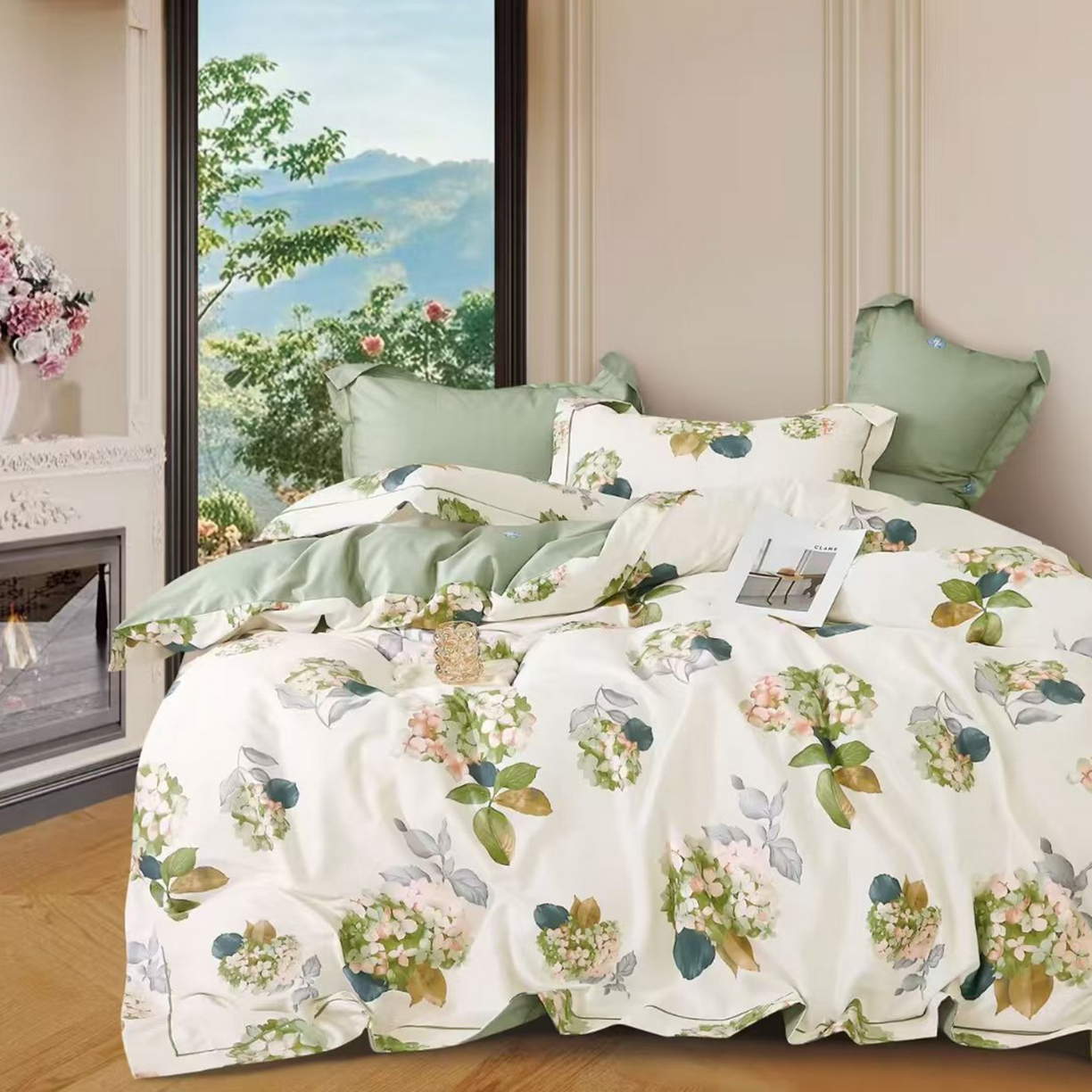 91家纺网 家纺一手货源 找家纺 （总）未来家居 JAMES KELLY （铂金凯丽）2025新款40支13376全棉印染铂金长绒棉四件套-系列8