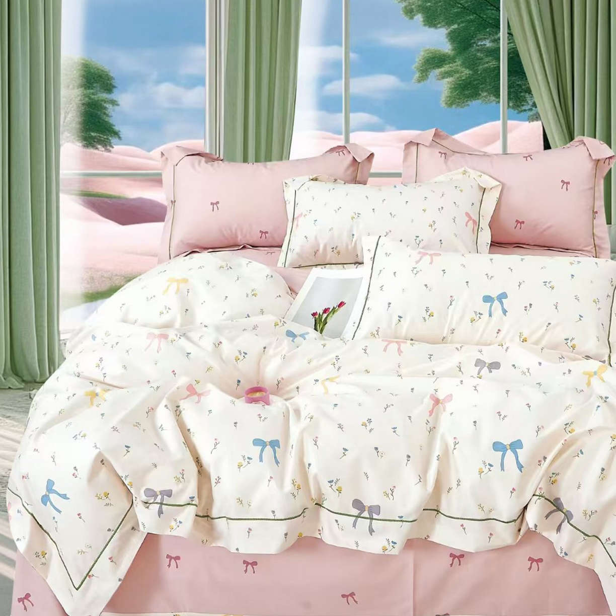 91家纺网 家纺一手货源 找家纺 （总）未来家居 JAMES KELLY （铂金凯丽）2025新款40支13376全棉印染铂金长绒棉四件套-系列8