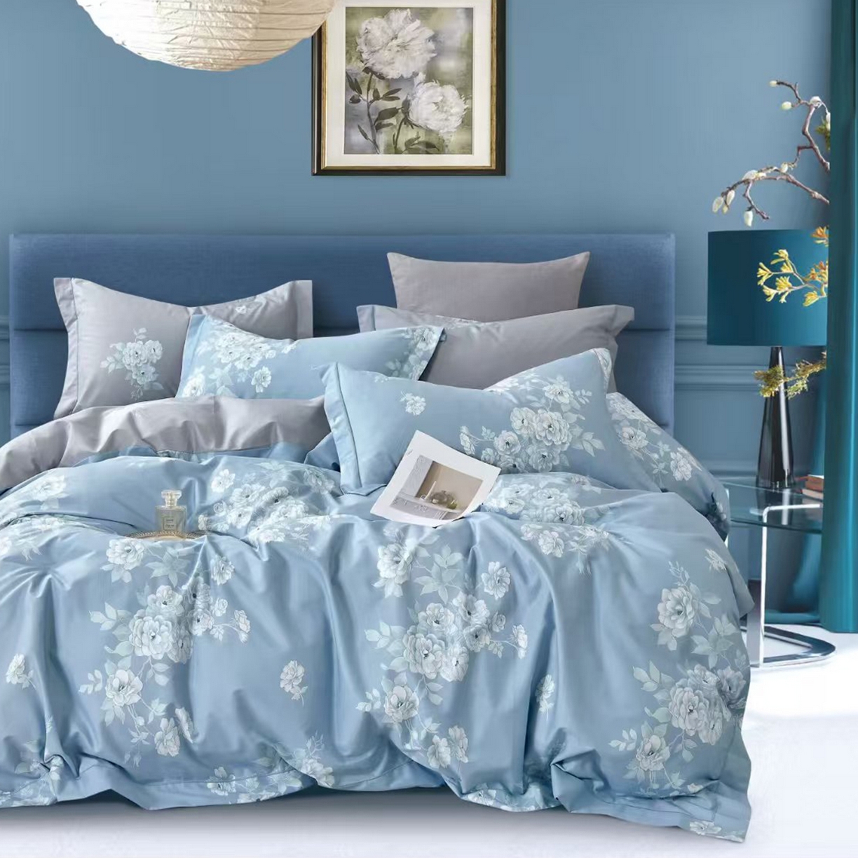 91家纺网 家纺一手货源 找家纺 （总）未来家居 JAMES KELLY （铂金凯丽）2025新款40支13376全棉印染铂金长绒棉四件套-系列8