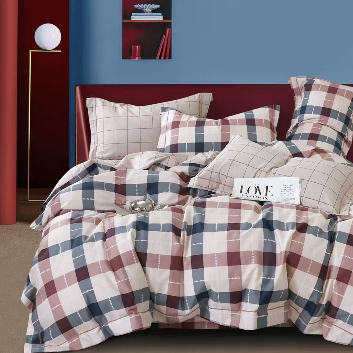 91家纺网 家纺一手货源 找家纺 （总）未来家居 JAMES KELLY （铂金凯丽）2025新款40支13376全棉印染铂金长绒棉四件套-系列8