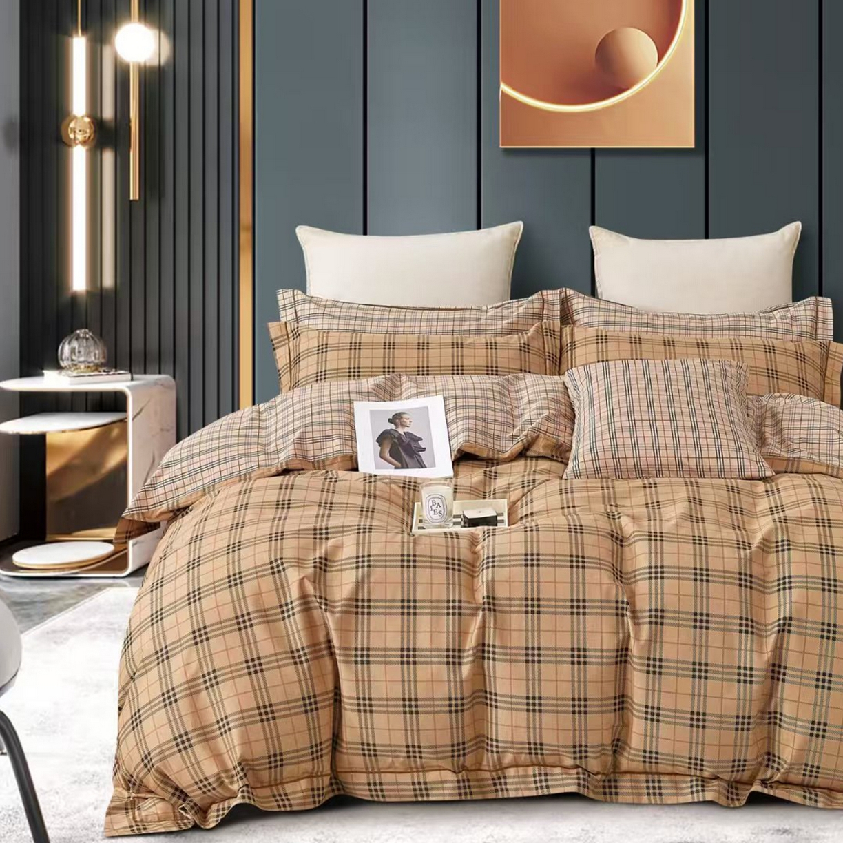 91家纺网 家纺一手货源 找家纺 （总）未来家居 JAMES KELLY （铂金凯丽）2025新款40支13376全棉印染铂金长绒棉四件套-系列8