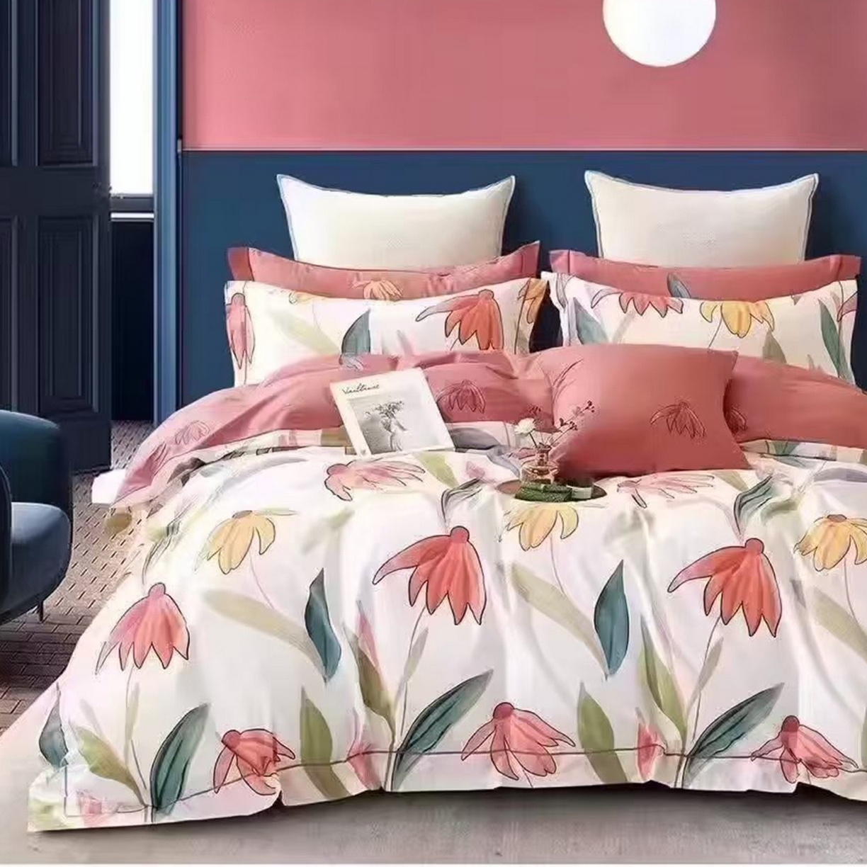 91家纺网 家纺一手货源 找家纺 （总）未来家居 JAMES KELLY （铂金凯丽）2025新款40支13376全棉印染铂金长绒棉四件套-系列8