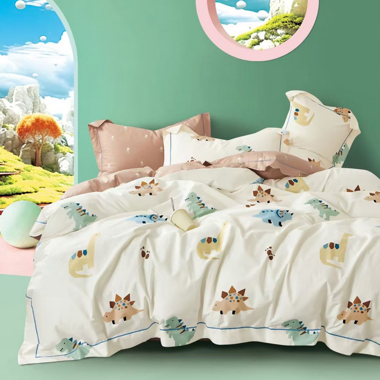 91家纺网 家纺一手货源 找家纺 （总）未来家居 JAMES KELLY （铂金凯丽）2025新款40支13376全棉印染铂金长绒棉四件套-系列8