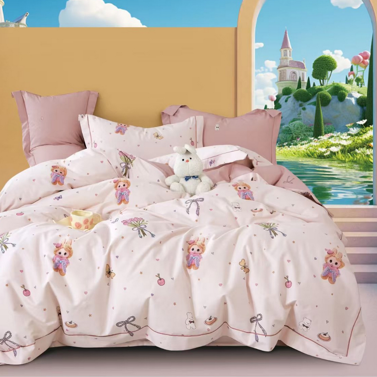 91家纺网 家纺一手货源 找家纺 （总）未来家居 JAMES KELLY （铂金凯丽）2025新款40支13376全棉印染铂金长绒棉四件套-系列8