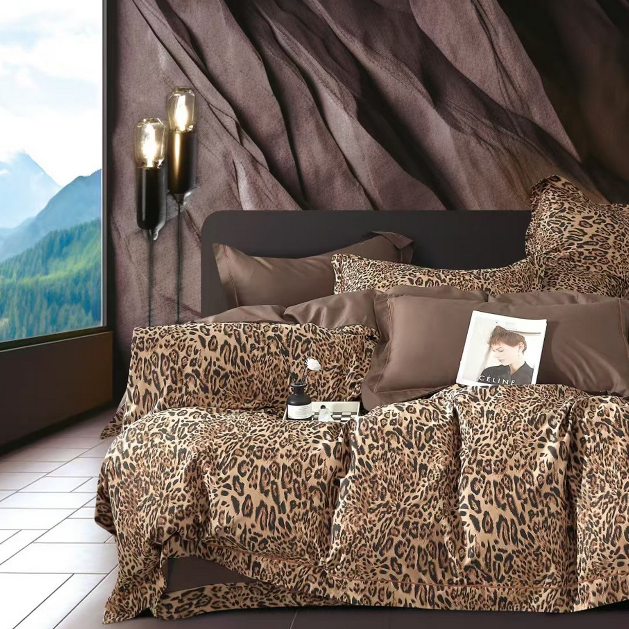 91家纺网 家纺一手货源 找家纺 （总）未来家居 JAMES KELLY （铂金凯丽）2025新款40支13376全棉印染铂金长绒棉四件套-系列8