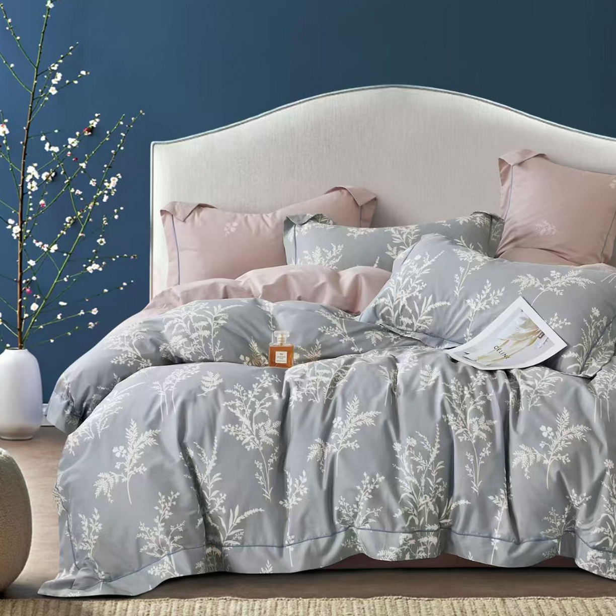 91家纺网 家纺一手货源 找家纺 （总）未来家居 JAMES KELLY （铂金凯丽）2025新款40支13376全棉印染铂金长绒棉四件套-系列8