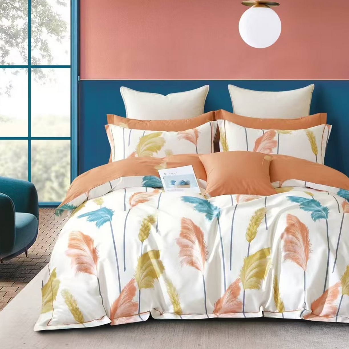 91家纺网 家纺一手货源 找家纺 （总）未来家居 JAMES KELLY （铂金凯丽）2025新款40支13376全棉印染铂金长绒棉四件套-系列8