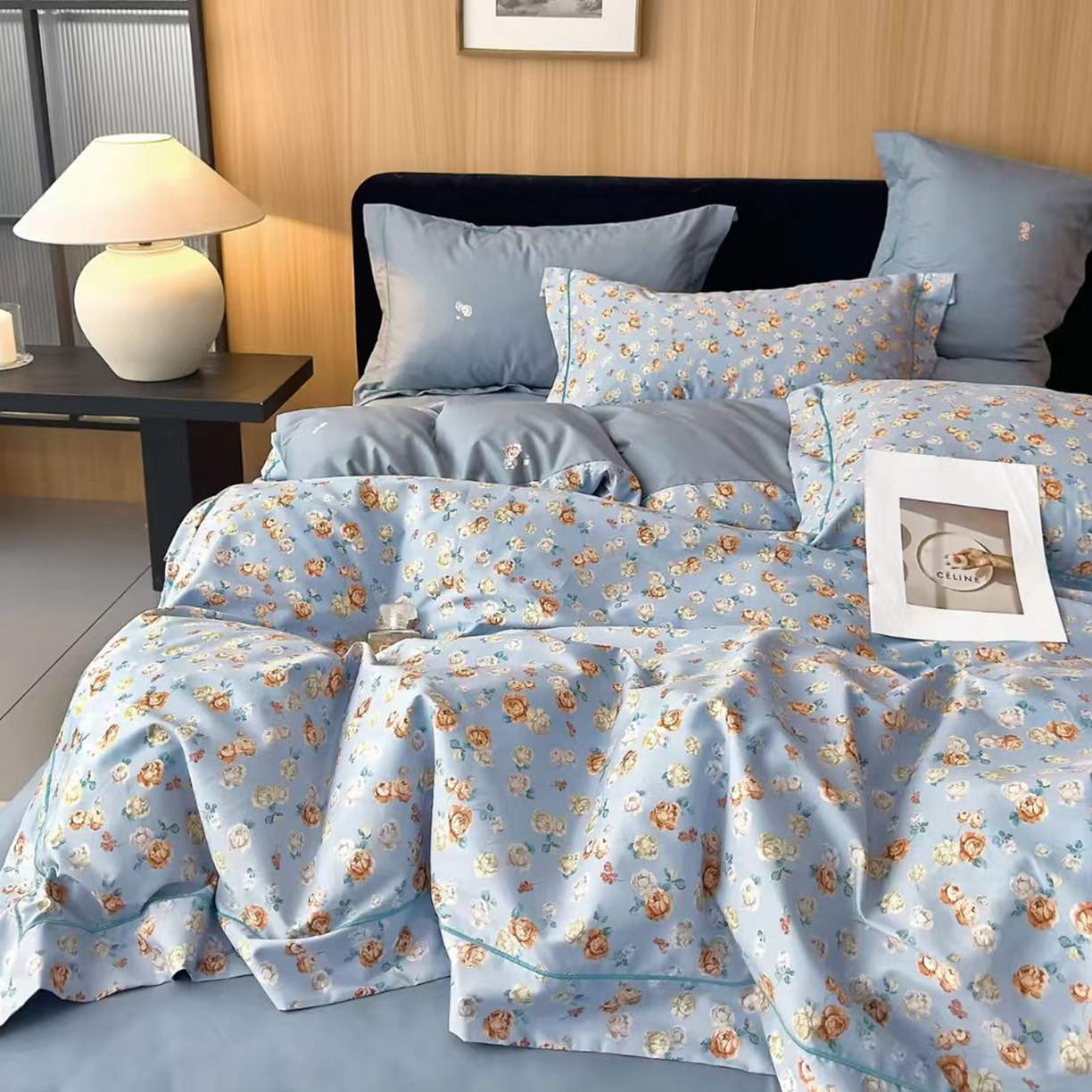 91家纺网 家纺一手货源 找家纺 （总）未来家居 JAMES KELLY （铂金凯丽）2025新款40支13376全棉印染铂金长绒棉四件套-系列8