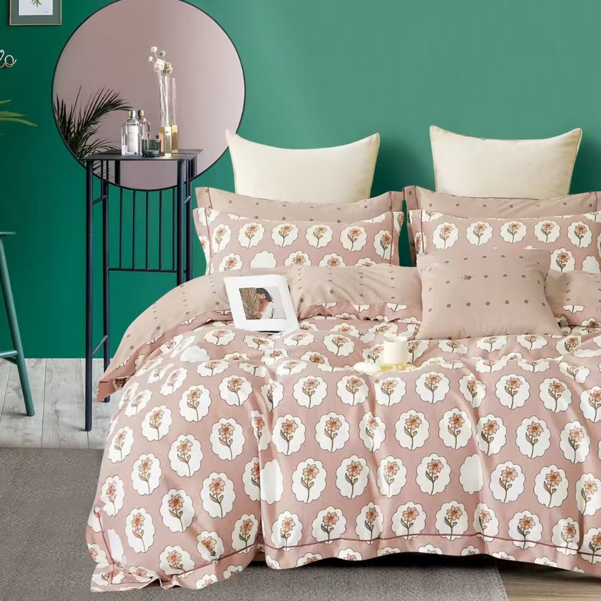 91家纺网 家纺一手货源 找家纺 （总）未来家居 JAMES KELLY （铂金凯丽）2025新款40支13376全棉印染铂金长绒棉四件套-系列8