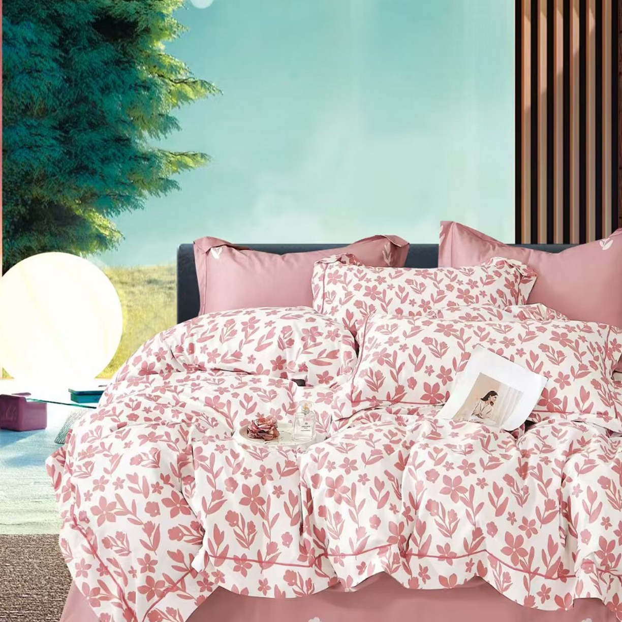 91家纺网 家纺一手货源 找家纺 （总）未来家居 JAMES KELLY （铂金凯丽）2025新款40支13376全棉印染铂金长绒棉四件套-系列8