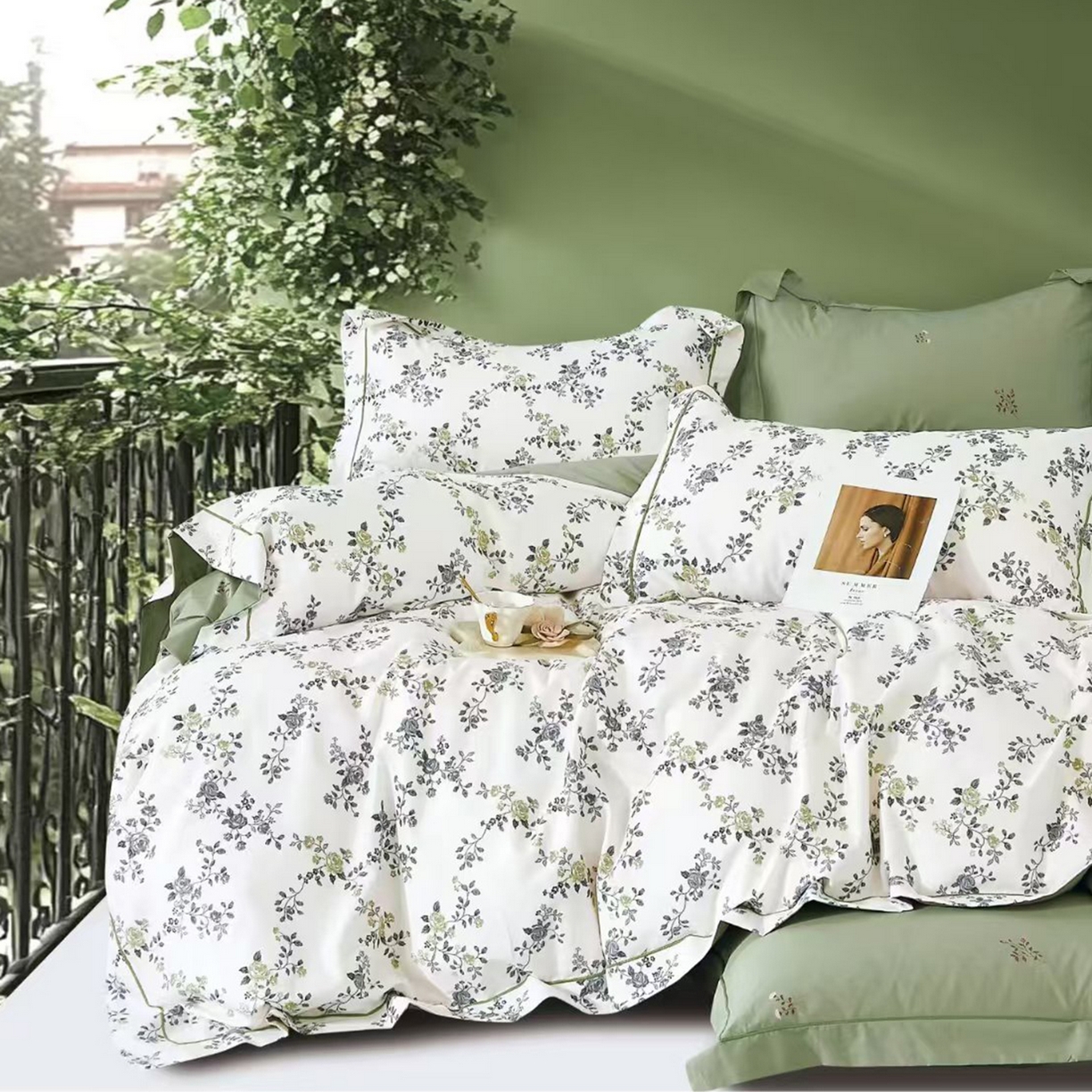 91家纺网 家纺一手货源 找家纺 （总）未来家居 JAMES KELLY （铂金凯丽）2025新款40支13376全棉印染铂金长绒棉四件套-系列8