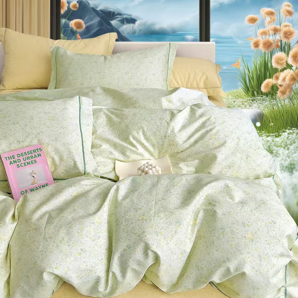 91家纺网 家纺一手货源 找家纺 （总）未来家居 JAMES KELLY （铂金凯丽）2025新款40支13376全棉印染铂金长绒棉四件套-系列8