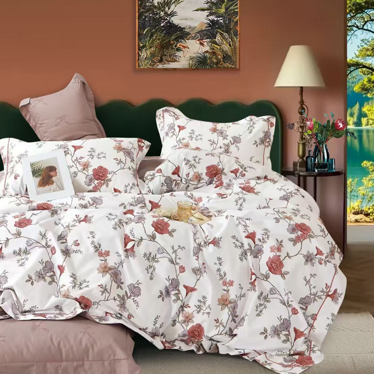 91家纺网 家纺一手货源 找家纺 （总）未来家居 JAMES KELLY （铂金凯丽）2025新款40支13376全棉印染铂金长绒棉四件套-系列8