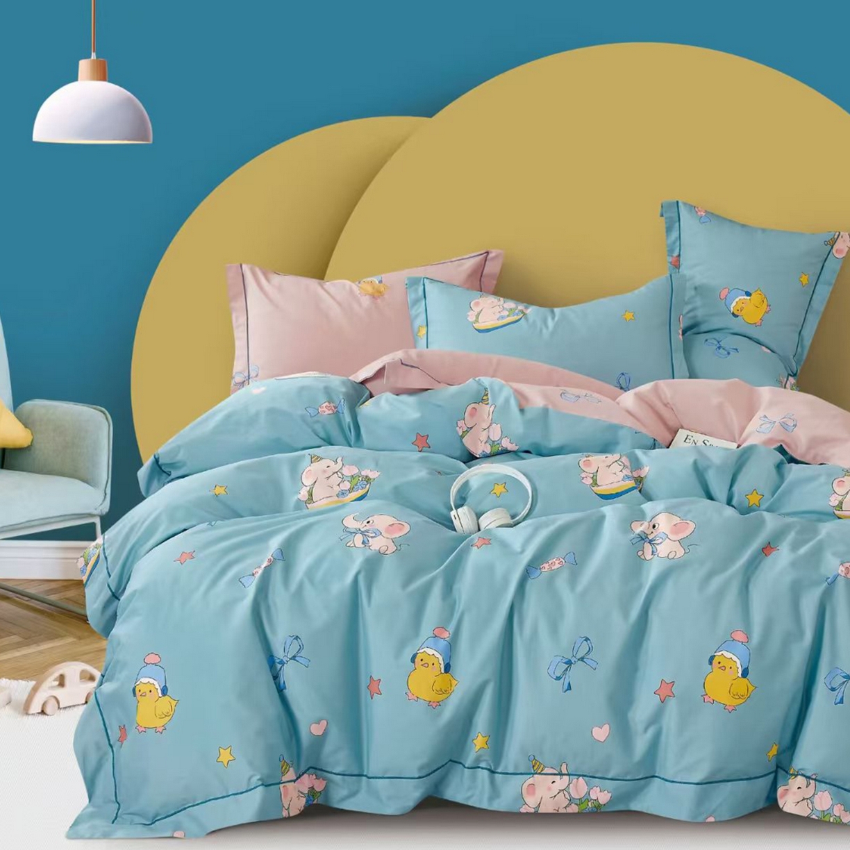 91家纺网 家纺一手货源 找家纺 （总）未来家居 JAMES KELLY （铂金凯丽）2025新款40支13376全棉印染铂金长绒棉四件套-系列8