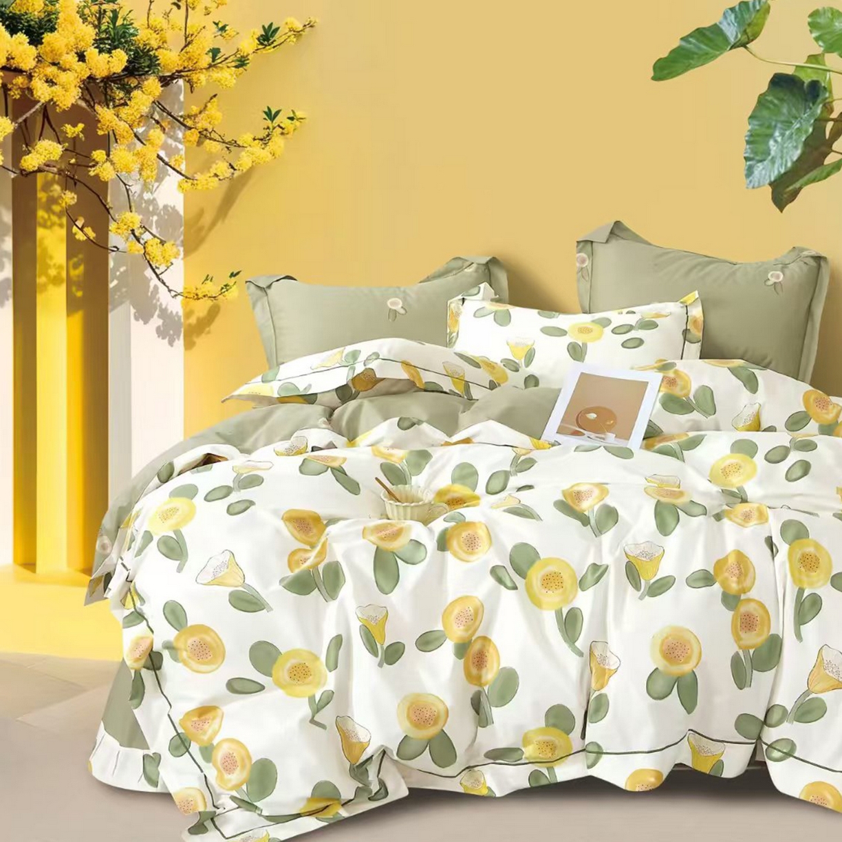 91家纺网 家纺一手货源 找家纺 （总）未来家居 JAMES KELLY （铂金凯丽）2025新款40支13376全棉印染铂金长绒棉四件套-系列8