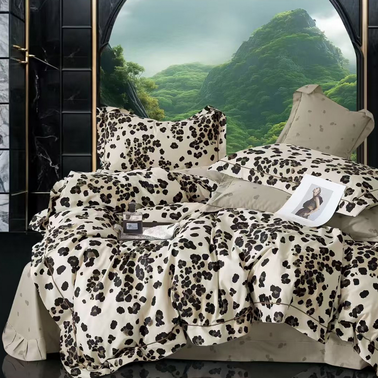 91家纺网 家纺一手货源 找家纺 （总）未来家居 JAMES KELLY （铂金凯丽）2025新款40支13376全棉印染铂金长绒棉四件套-系列8