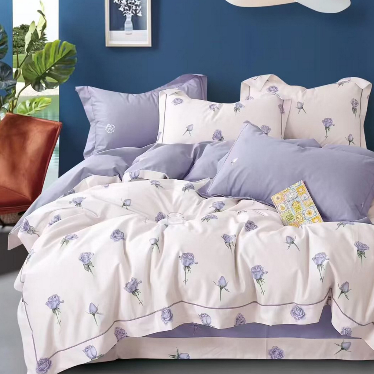 91家纺网 家纺一手货源 找家纺 （总）未来家居 JAMES KELLY （铂金凯丽）2025新款40支13376全棉印染铂金长绒棉四件套-系列8