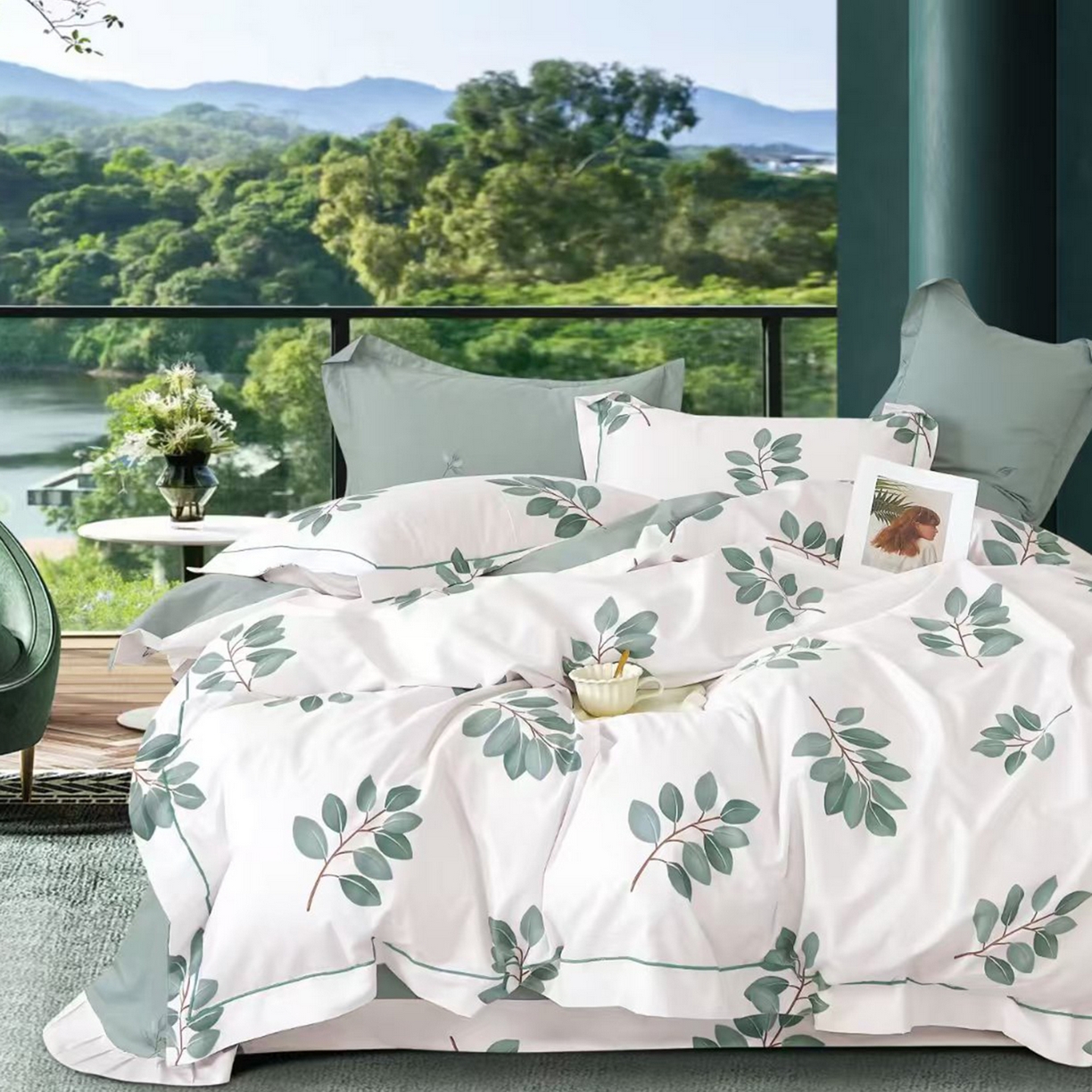 91家纺网 家纺一手货源 找家纺 （总）未来家居 JAMES KELLY （铂金凯丽）2025新款40支13376全棉印染铂金长绒棉四件套-系列8