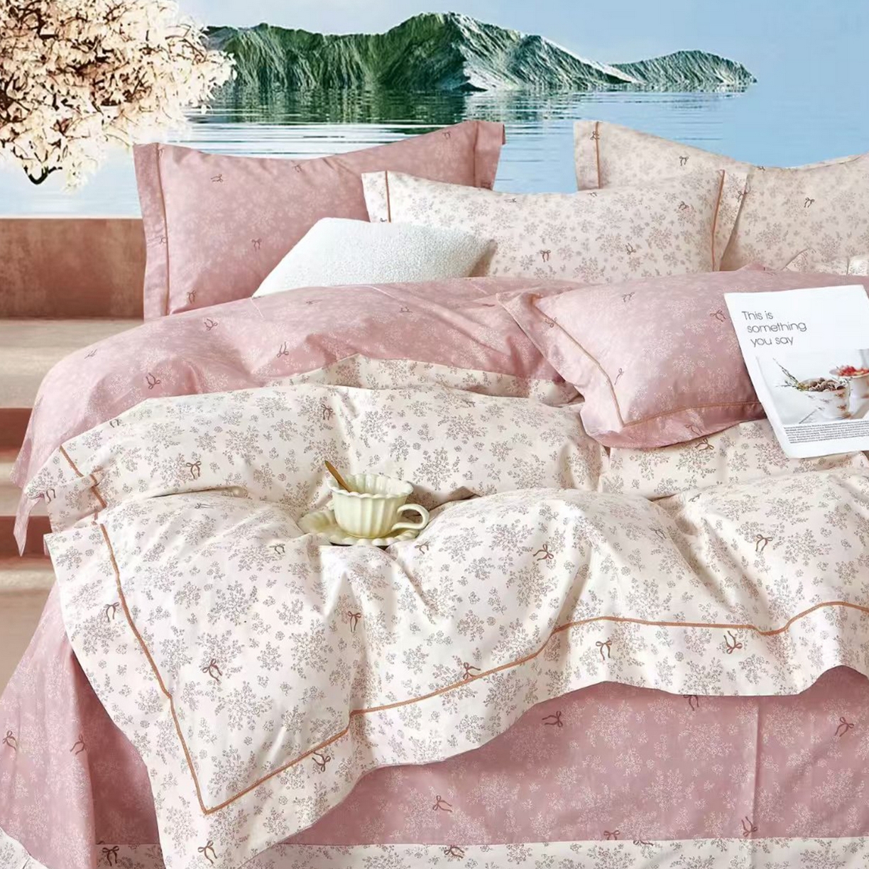 91家纺网 家纺一手货源 找家纺 （总）未来家居 JAMES KELLY （铂金凯丽）2025新款40支13376全棉印染铂金长绒棉四件套-系列8