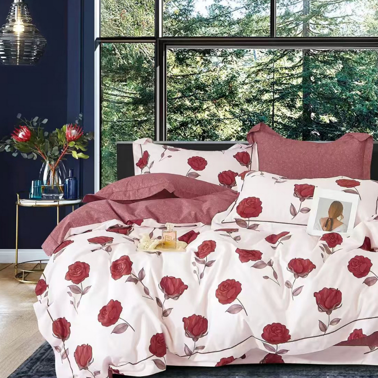 91家纺网 家纺一手货源 找家纺 （总）未来家居 JAMES KELLY （铂金凯丽）2025新款40支13376全棉印染铂金长绒棉四件套-系列8