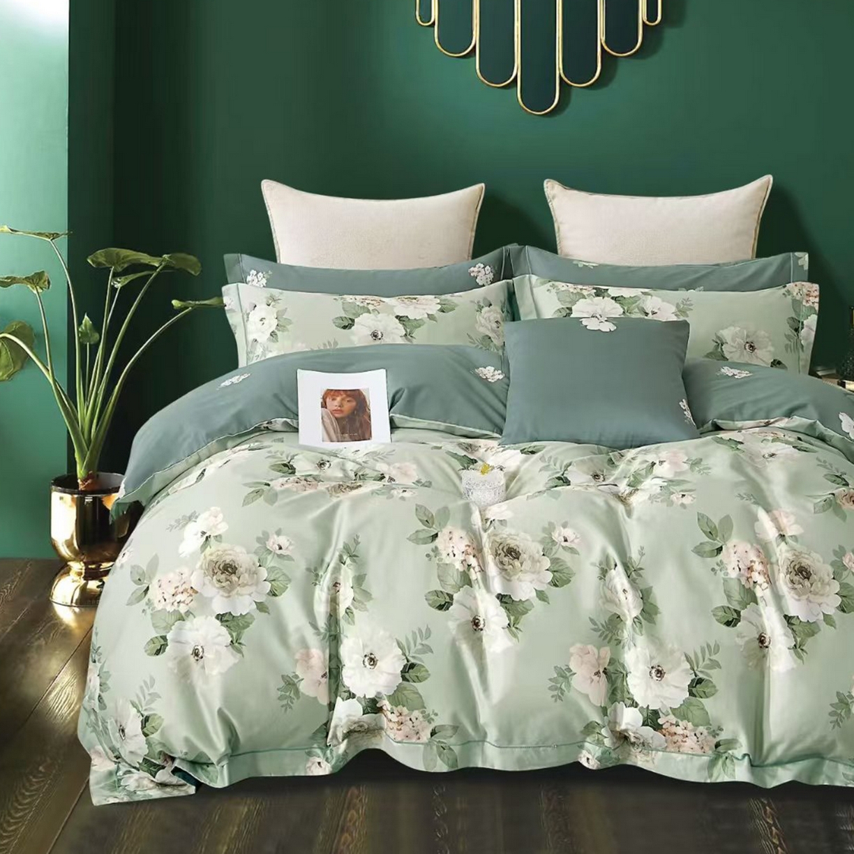 91家纺网 家纺一手货源 找家纺 （总）未来家居 JAMES KELLY （铂金凯丽）2025新款40支13376全棉印染铂金长绒棉四件套-系列8