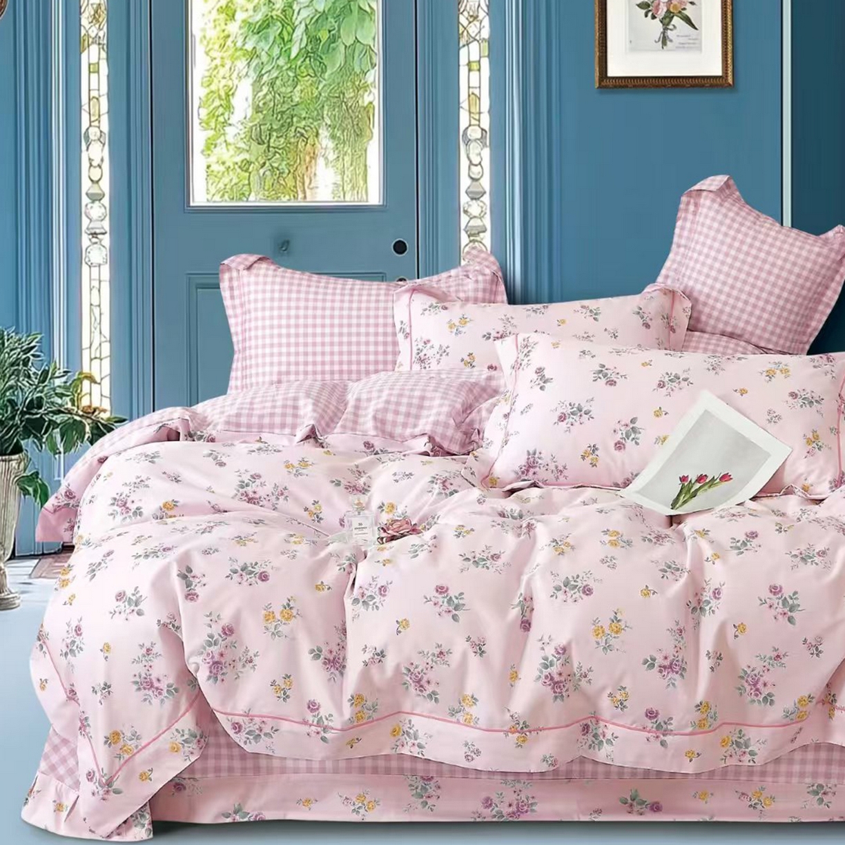 91家纺网 家纺一手货源 找家纺 （总）未来家居 JAMES KELLY （铂金凯丽）2025新款40支13376全棉印染铂金长绒棉四件套-系列8