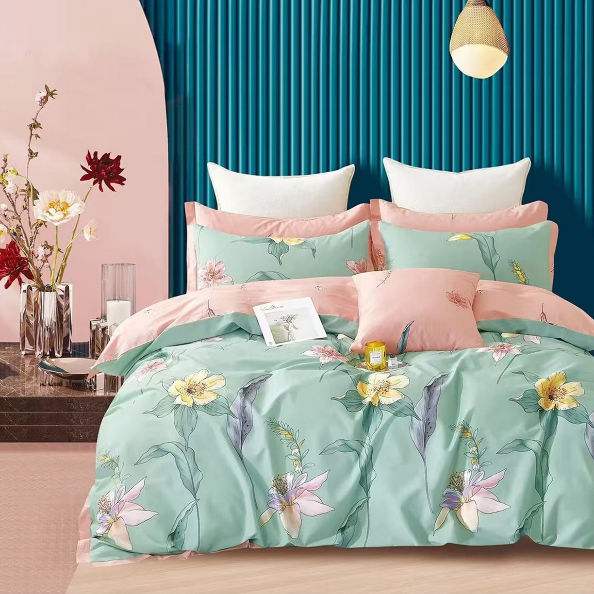 91家纺网 家纺一手货源 找家纺 （总）未来家居 JAMES KELLY （铂金凯丽）2025新款40支13376全棉印染铂金长绒棉四件套-系列8