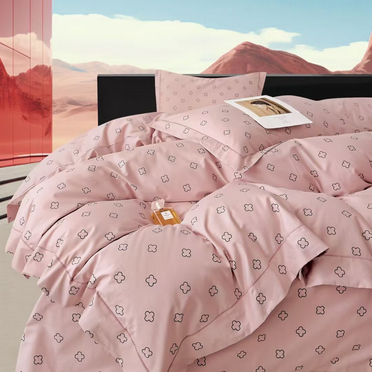 91家纺网 家纺一手货源 找家纺 （总）未来家居 JAMES KELLY （铂金凯丽）2025新款40支13376全棉印染铂金长绒棉四件套-系列8