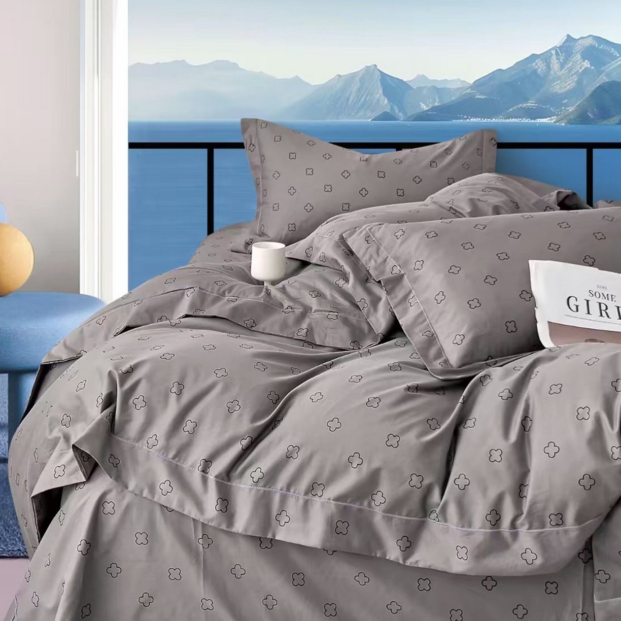 91家纺网 家纺一手货源 找家纺 （总）未来家居 JAMES KELLY （铂金凯丽）2025新款40支13376全棉印染铂金长绒棉四件套-系列8