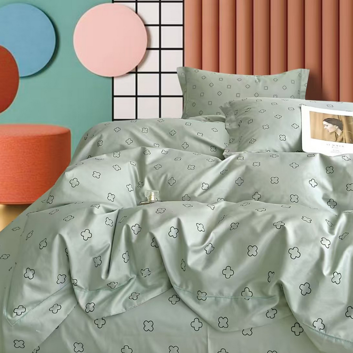 91家纺网 家纺一手货源 找家纺 （总）未来家居 JAMES KELLY （铂金凯丽）2025新款40支13376全棉印染铂金长绒棉四件套-系列8