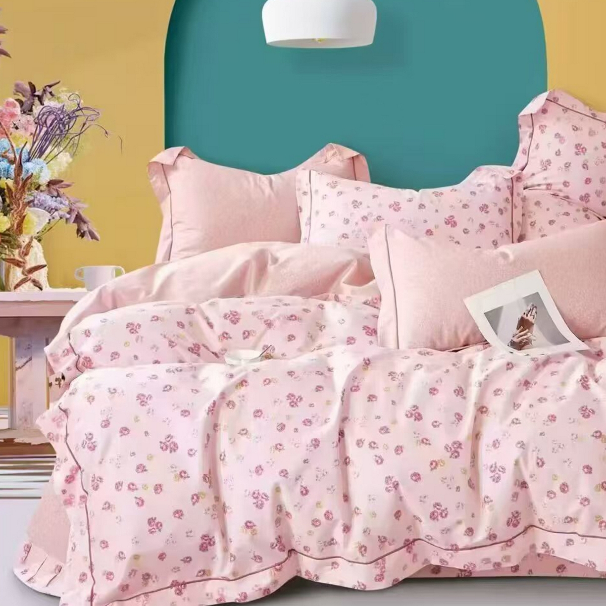 91家纺网 家纺一手货源 找家纺 （总）未来家居 JAMES KELLY （铂金凯丽）2025新款40支13376全棉印染铂金长绒棉四件套-系列8