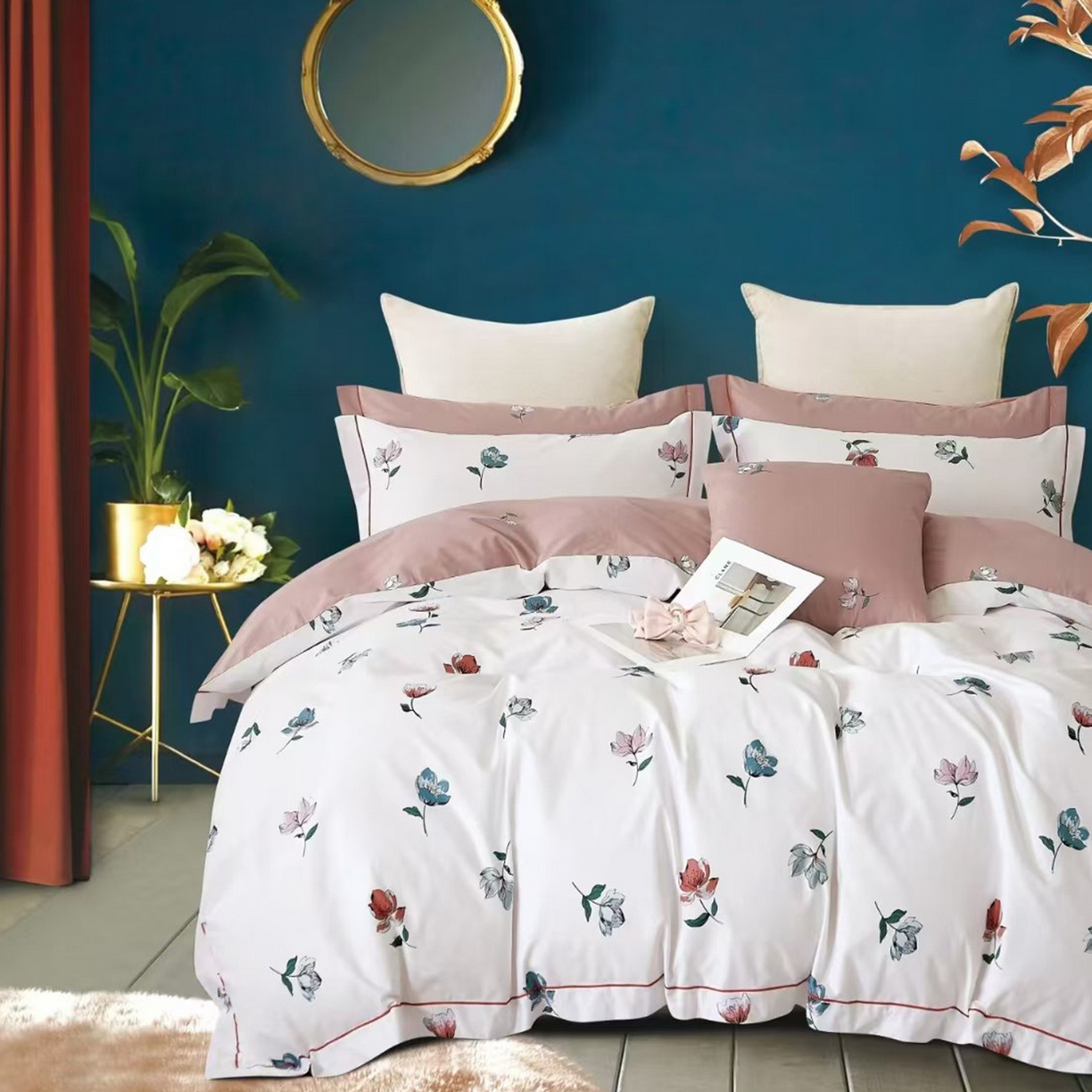 91家纺网 家纺一手货源 找家纺 （总）未来家居 JAMES KELLY （铂金凯丽）2025新款40支13376全棉印染铂金长绒棉四件套-系列8