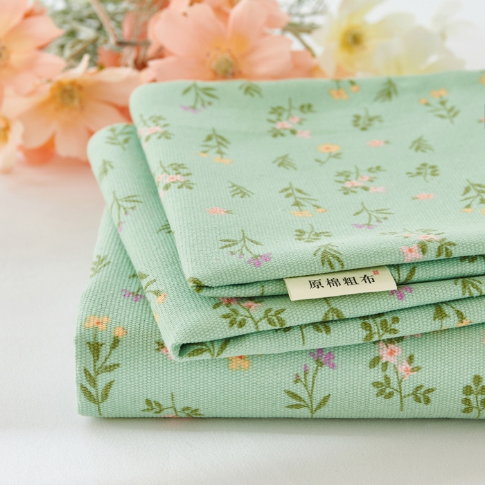 爱彼家纺 2026新款原棉老粗布烫画老粗布印花系列单床单凉席席子三件套 春满园