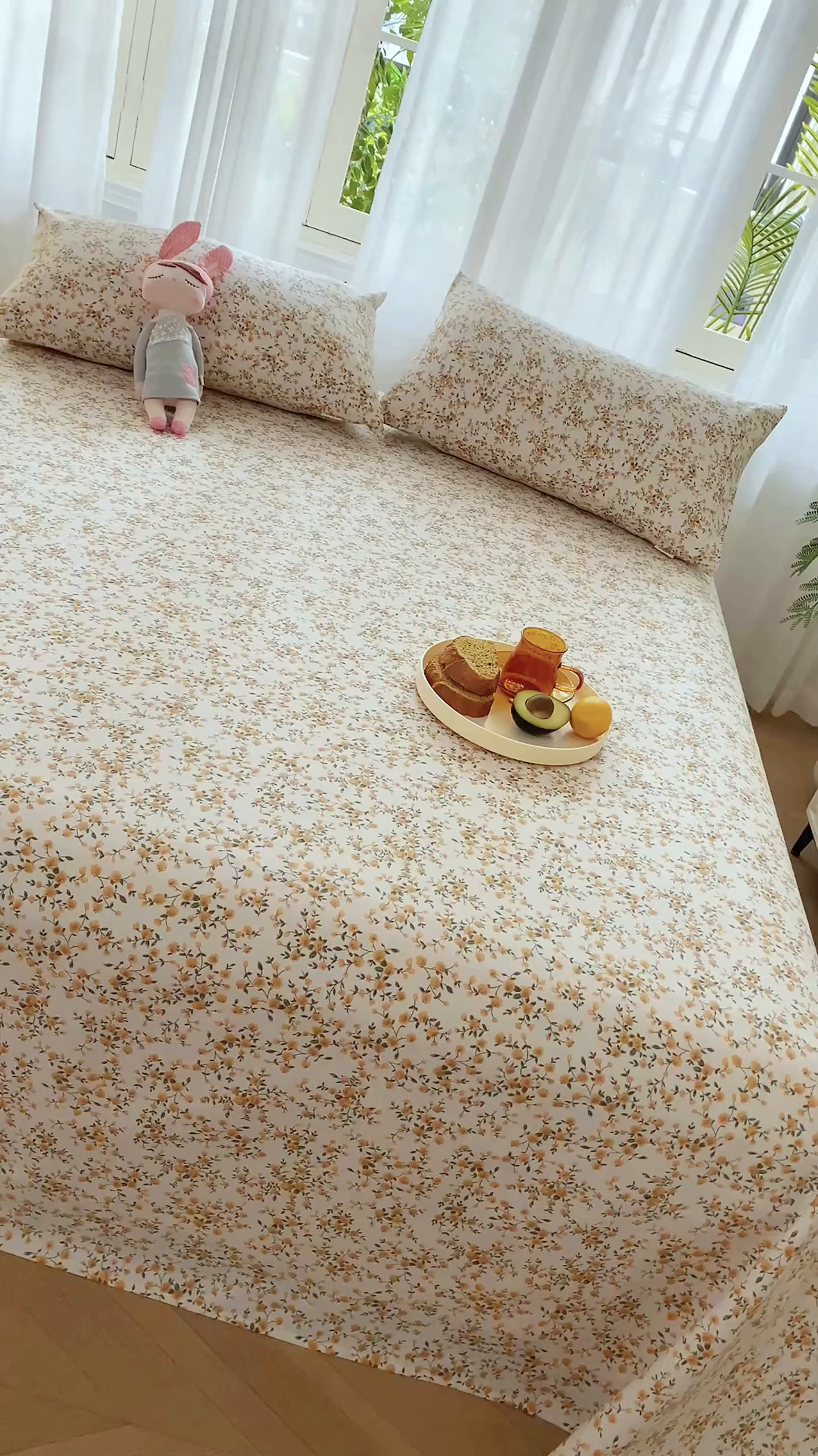 91家纺网 家纺一手货源 找家纺 爱彼家纺 2026新款原棉老粗布烫画老粗布印花系列单床单凉席席子三件套 锦绣花舞