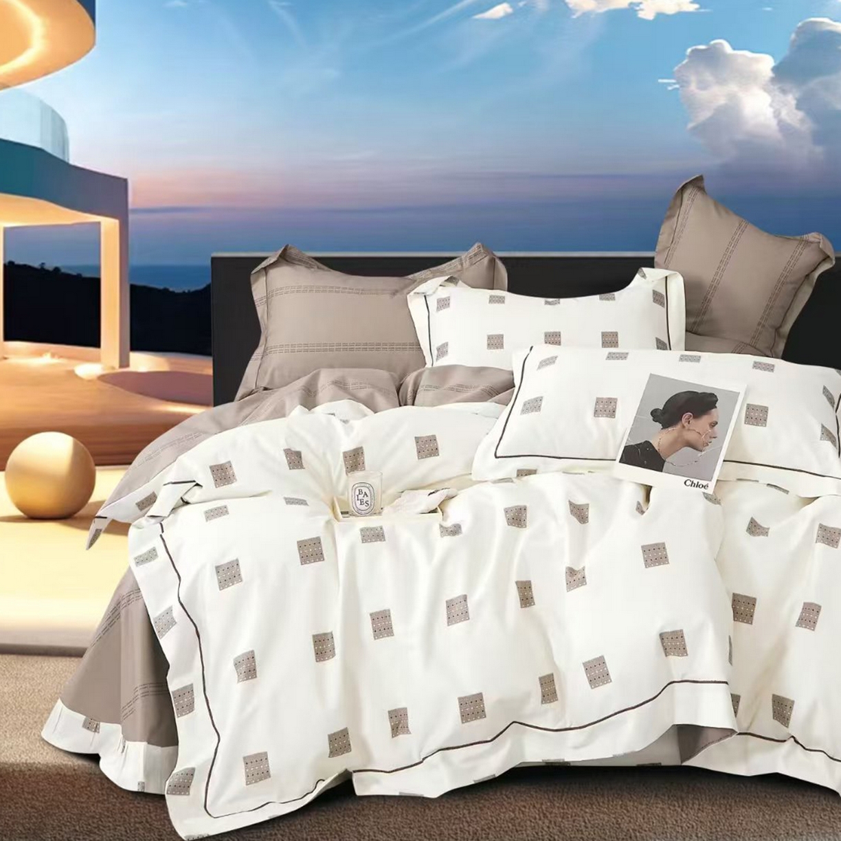 91家纺网 家纺一手货源 找家纺 （总）未来家居 JAMES KELLY （铂金凯丽）2025新款40支13376全棉印染铂金长绒棉四件套-系列8