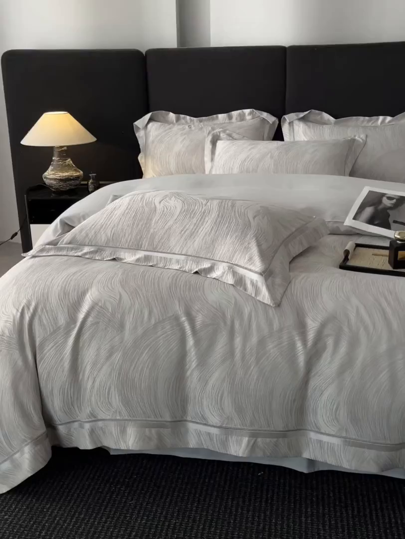 91家纺网 家纺一手货源 找家纺 （总）置顶家纺 2026新款摩登天空亲肤磨毛提花系列四件套