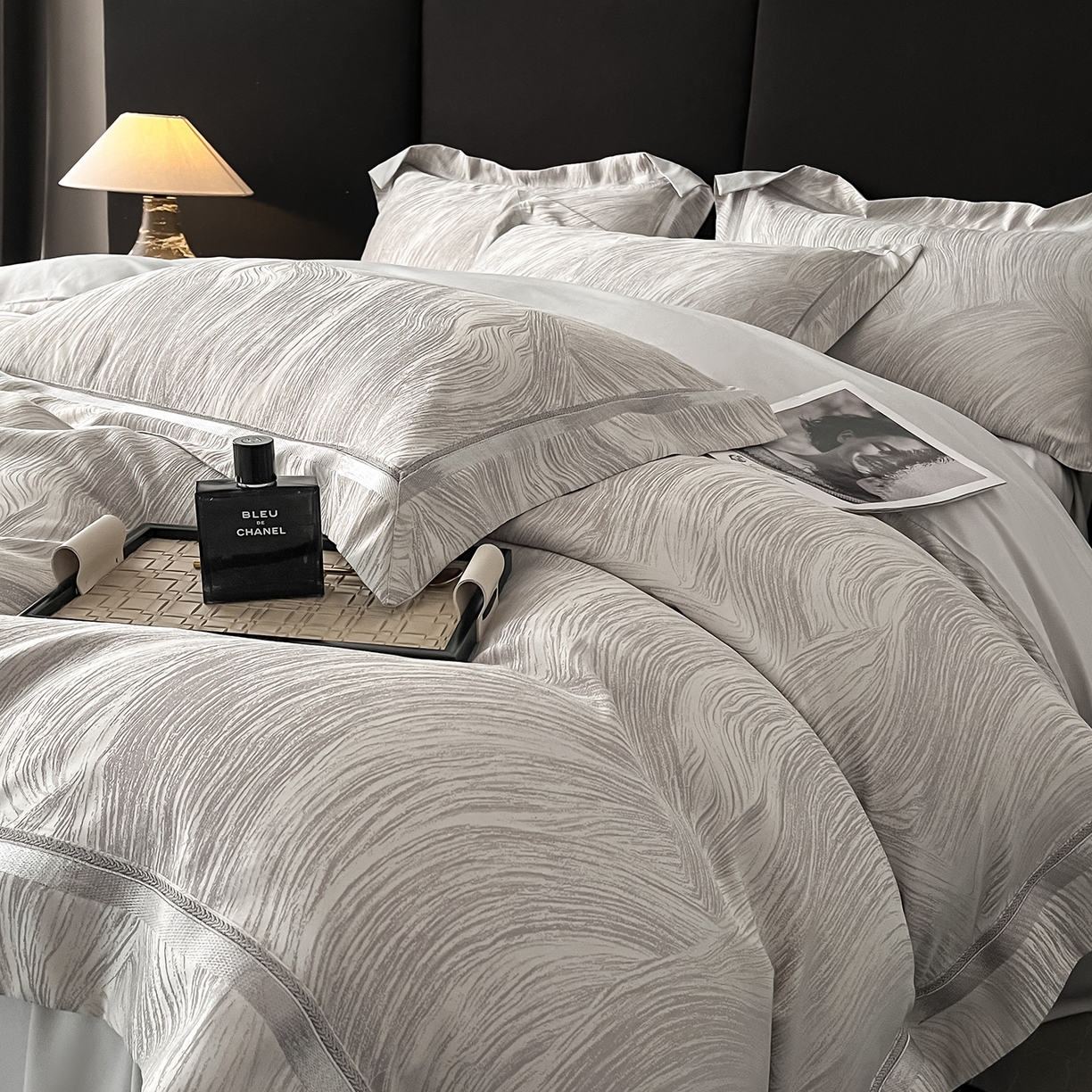 91家纺网 家纺一手货源 找家纺 （总）置顶家纺 2026新款摩登天空亲肤磨毛提花系列四件套