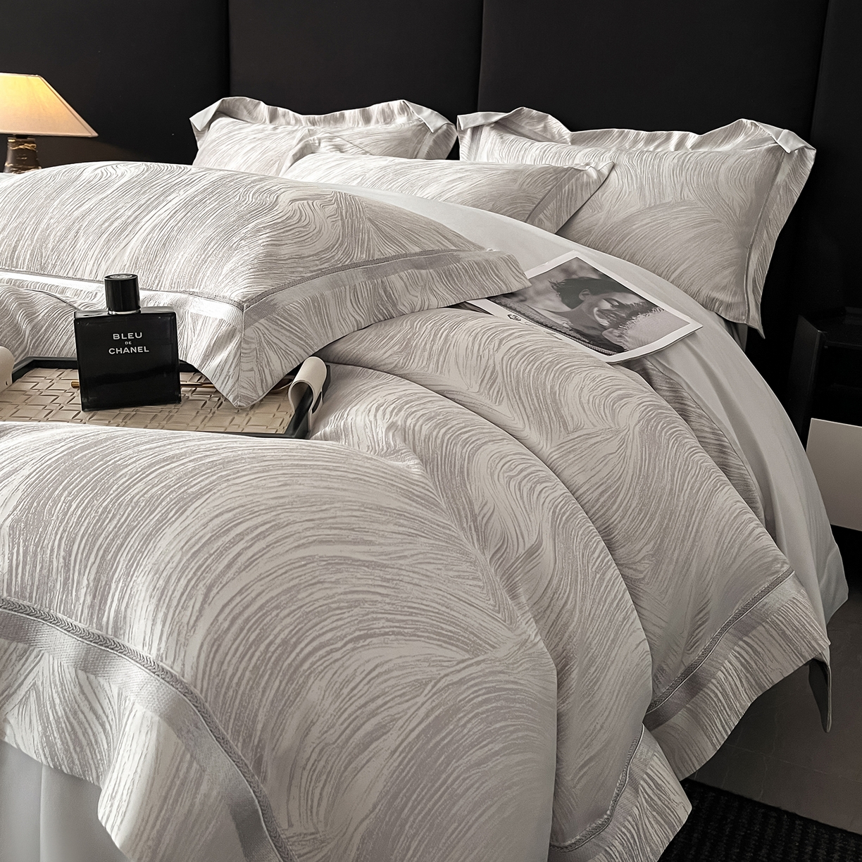 91家纺网 家纺一手货源 找家纺 （总）置顶家纺 2026新款摩登天空亲肤磨毛提花系列四件套