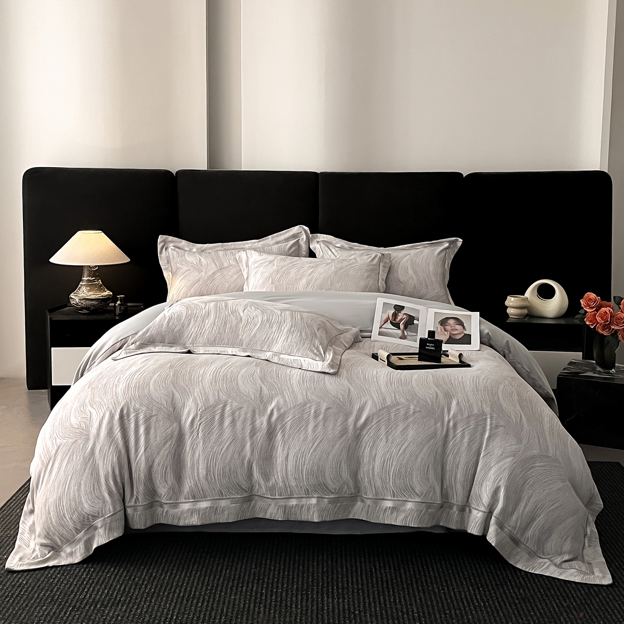 91家纺网 家纺一手货源 找家纺 （总）置顶家纺 2026新款摩登天空亲肤磨毛提花系列四件套