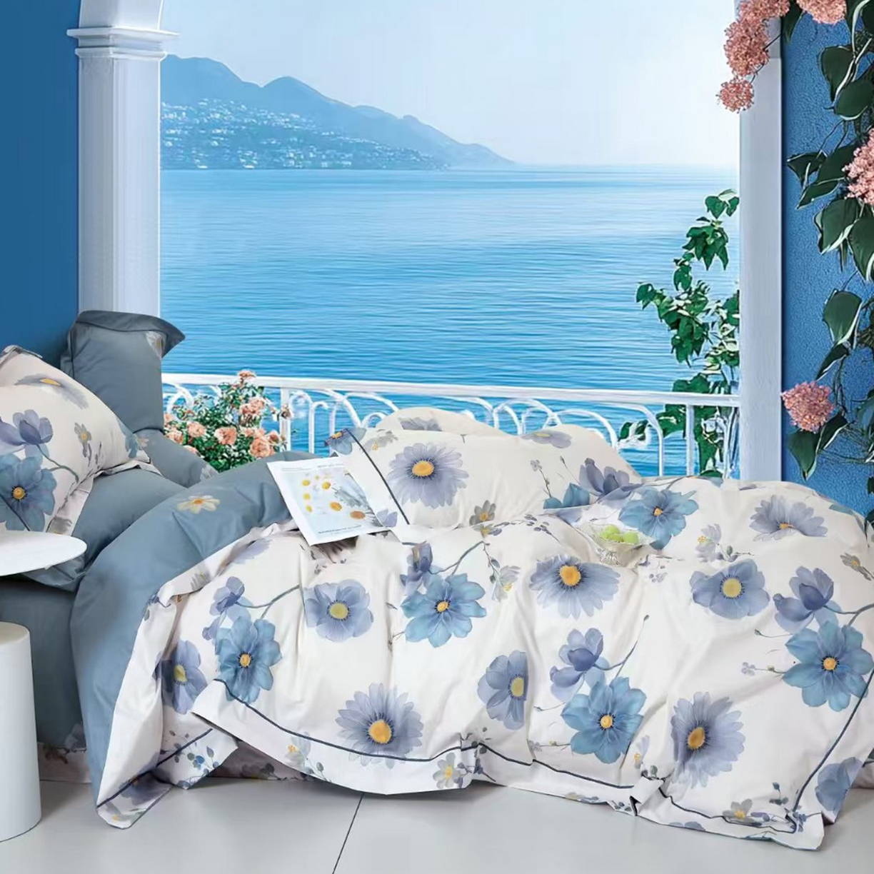 91家纺网 家纺一手货源 找家纺 （总2）未来家居 JAMES KELLY （铂金凯丽）2025新款40支13376全棉印染铂金长绒棉四件套-系列8