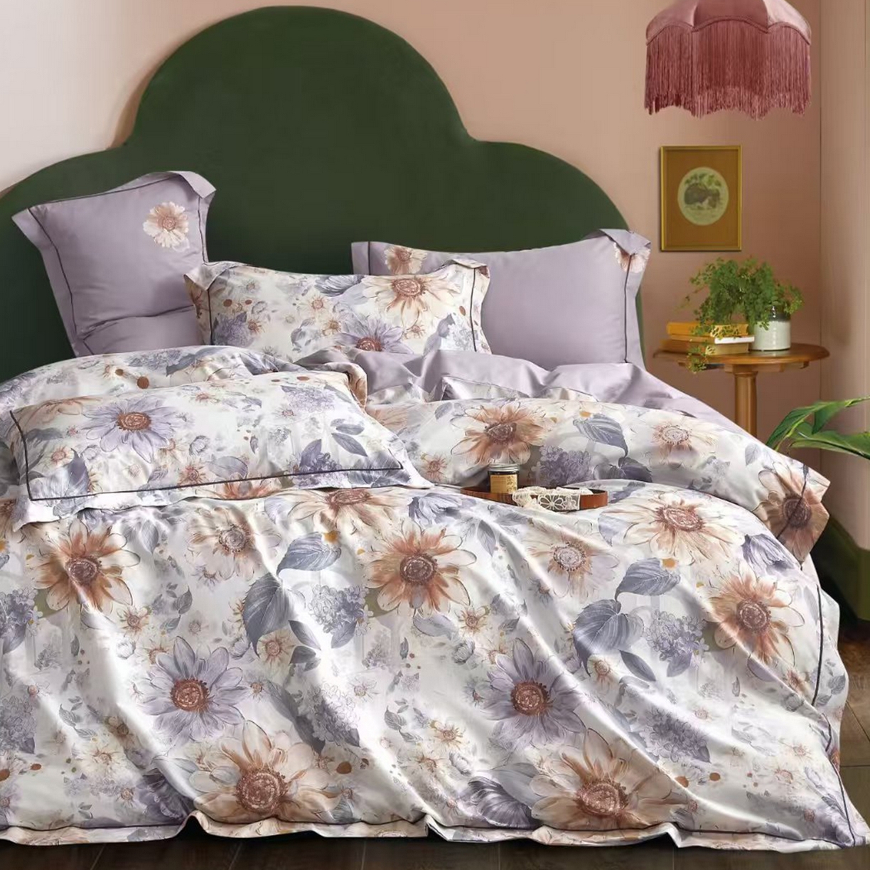 91家纺网 家纺一手货源 找家纺 （总2）未来家居 JAMES KELLY （铂金凯丽）2025新款40支13376全棉印染铂金长绒棉四件套-系列8