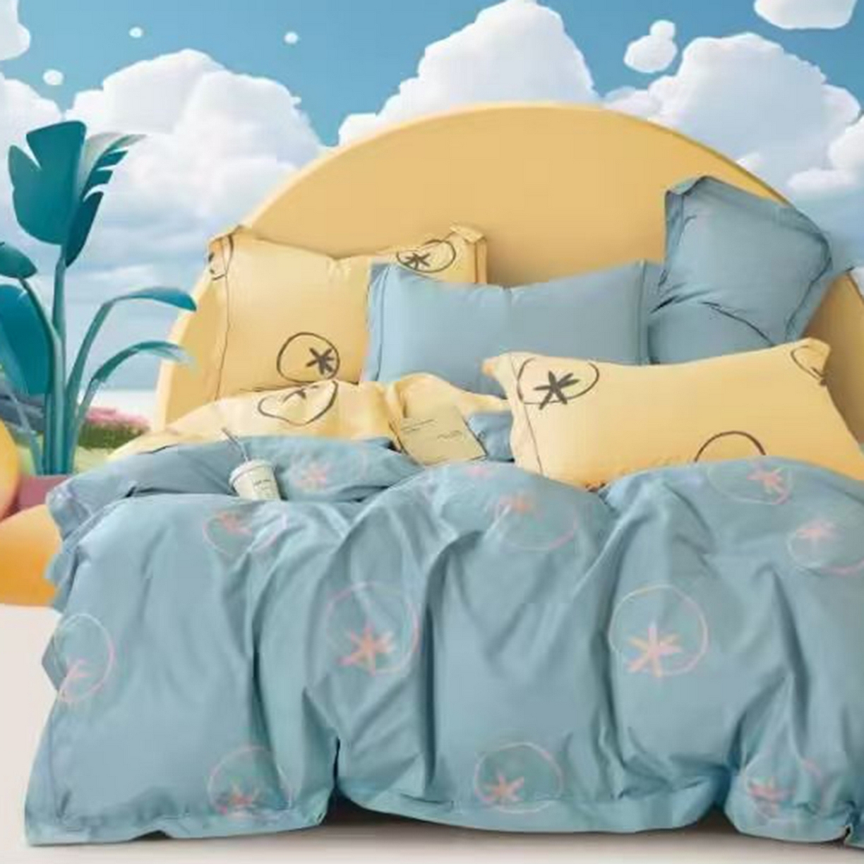 91家纺网 家纺一手货源 找家纺 （总2）未来家居 JAMES KELLY （铂金凯丽）2025新款40支13376全棉印染铂金长绒棉四件套-系列8