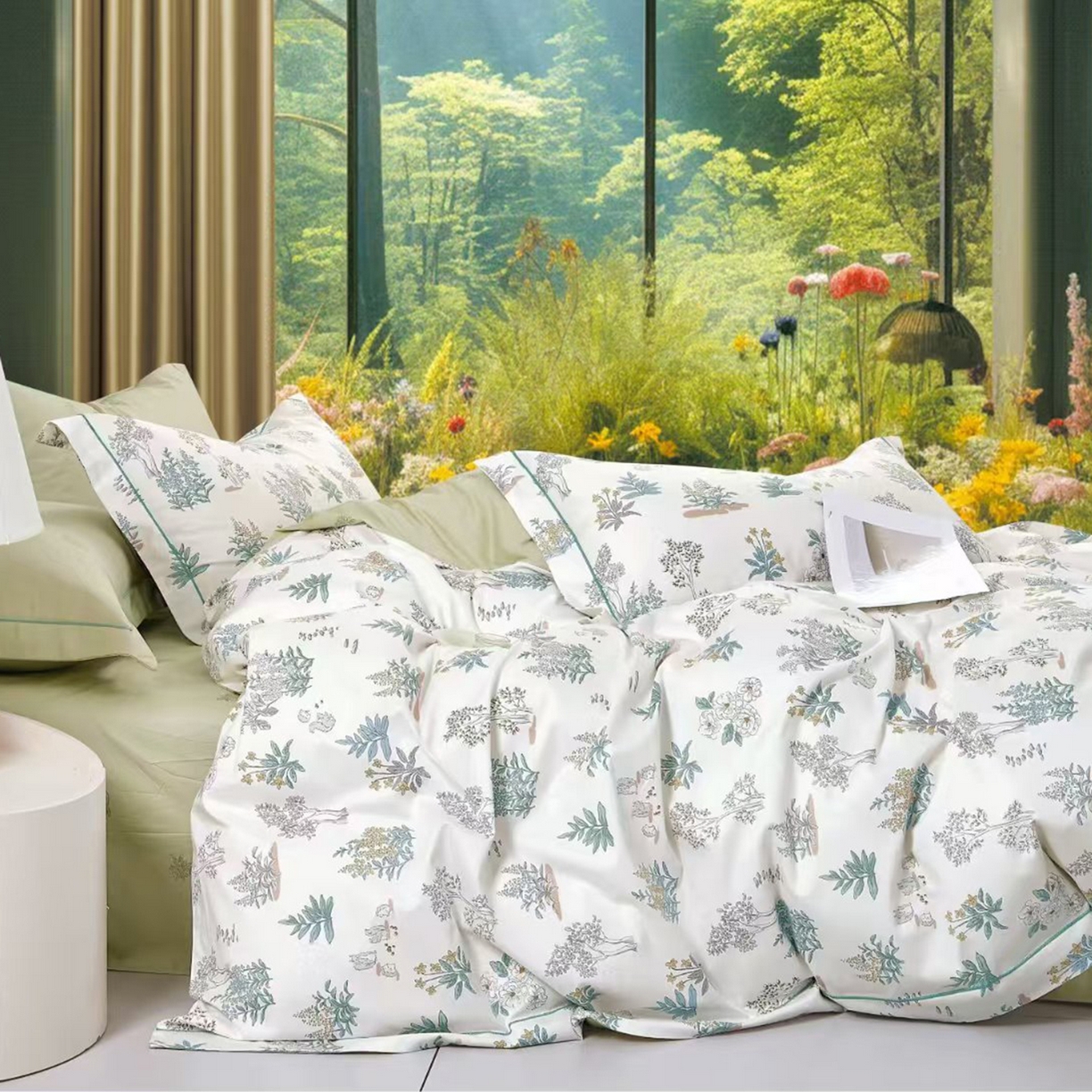 91家纺网 家纺一手货源 找家纺 （总2）未来家居 JAMES KELLY （铂金凯丽）2025新款40支13376全棉印染铂金长绒棉四件套-系列8