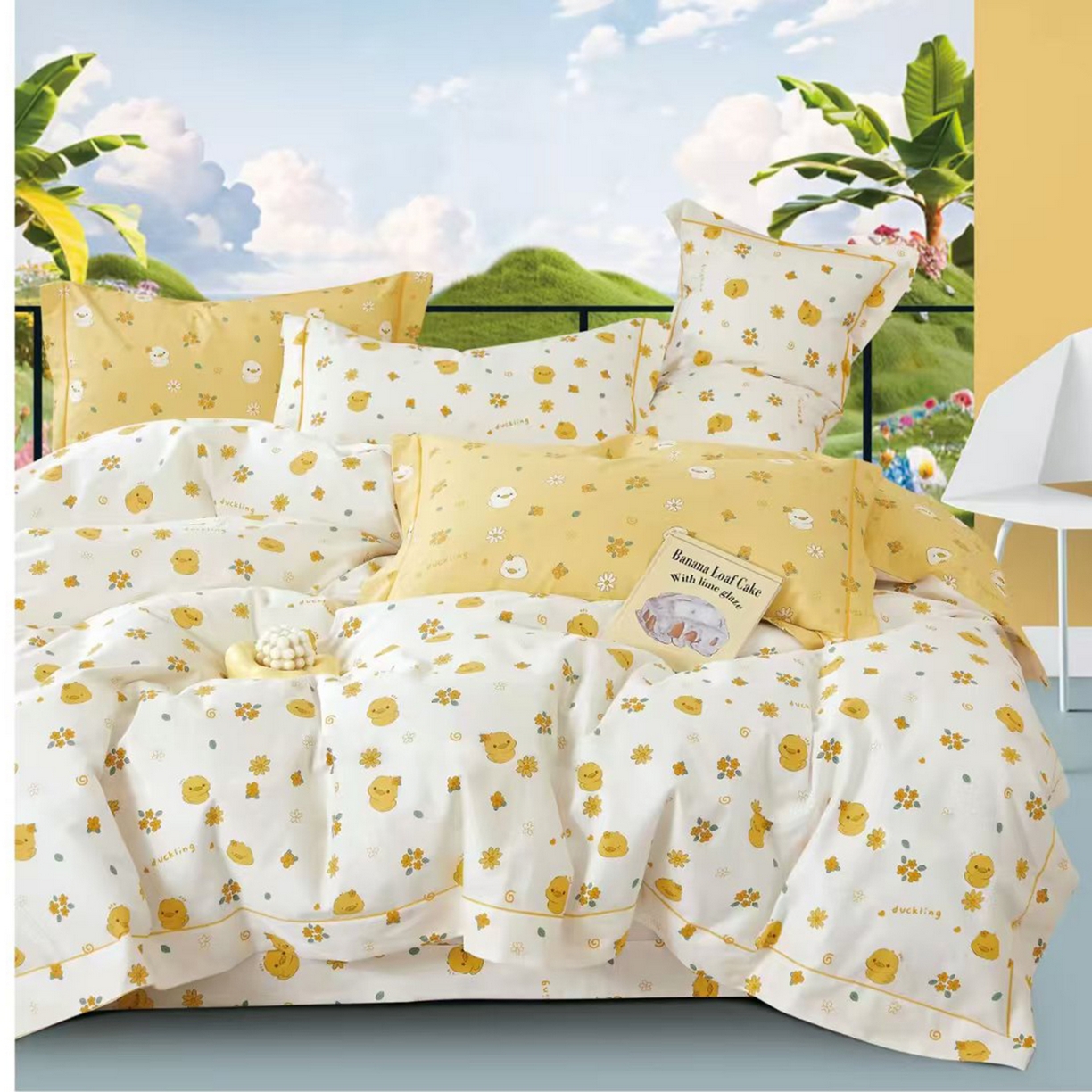 91家纺网 家纺一手货源 找家纺 （总2）未来家居 JAMES KELLY （铂金凯丽）2025新款40支13376全棉印染铂金长绒棉四件套-系列8