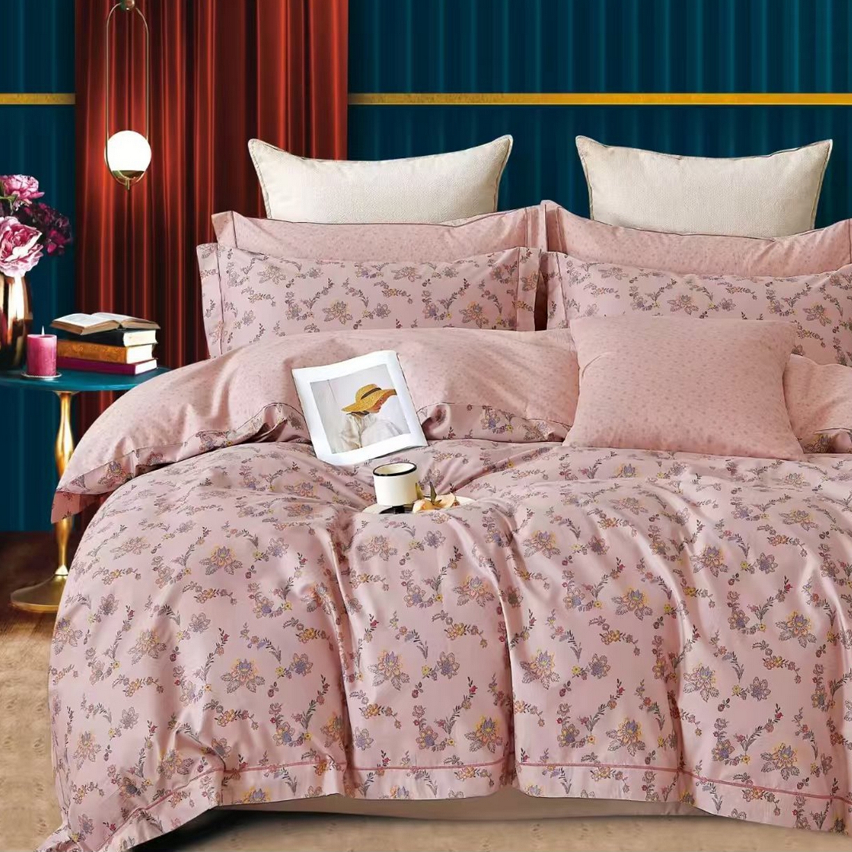 91家纺网 家纺一手货源 找家纺 （总2）未来家居 JAMES KELLY （铂金凯丽）2025新款40支13376全棉印染铂金长绒棉四件套-系列8