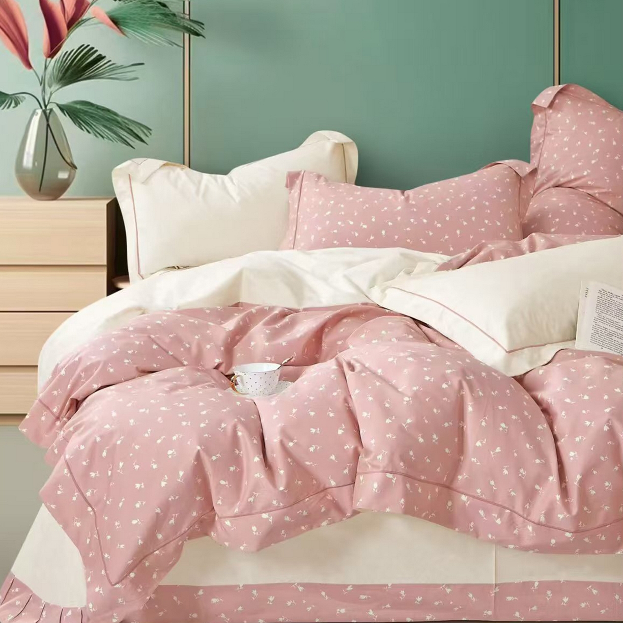 91家纺网 家纺一手货源 找家纺 （总2）未来家居 JAMES KELLY （铂金凯丽）2025新款40支13376全棉印染铂金长绒棉四件套-系列8